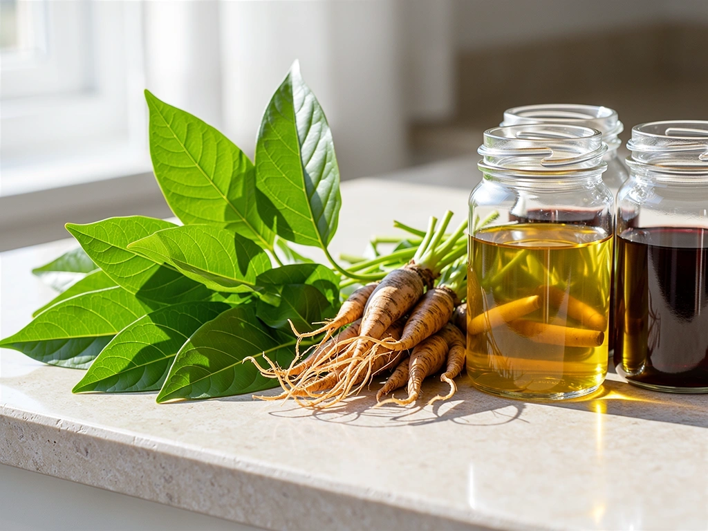 Authentic natural ingredients and workspace